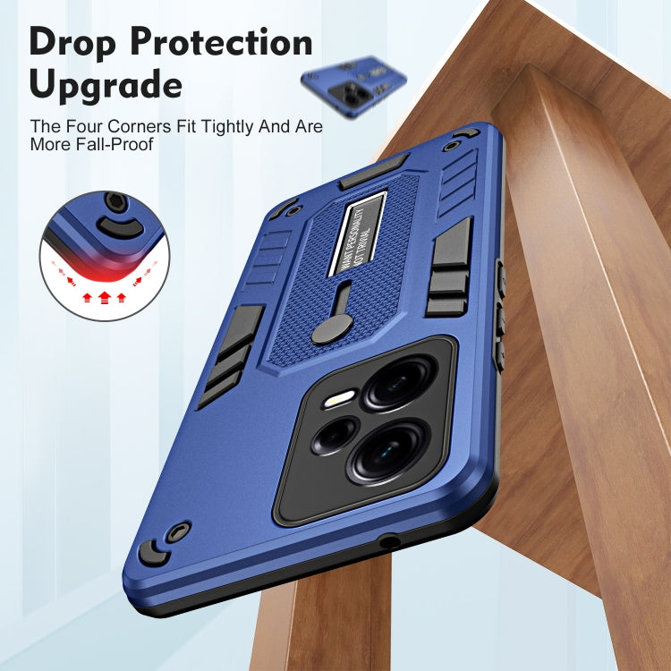 For Xiaomi Redmi Note 12 Pro+ 5G Variety Brave Armor Finger Loop Holder Phone Case