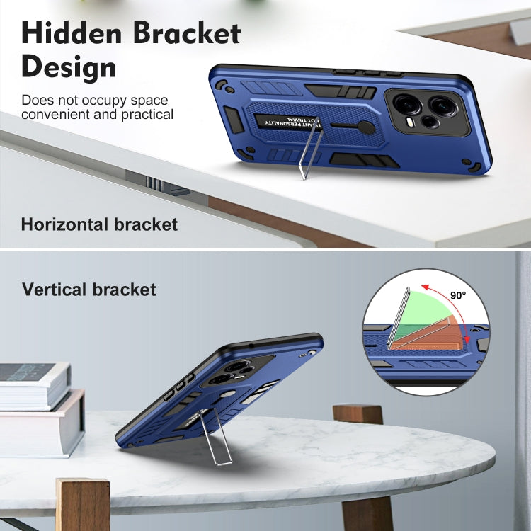 For Xiaomi Redmi Note 12 Pro+ 5G Variety Brave Armor Finger Loop Holder Phone Case
