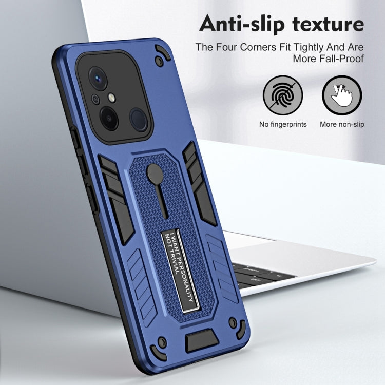 For Xiaomi Redmi 12C / Poco C55 Variety Brave Armor Finger Loop Holder Phone Case
