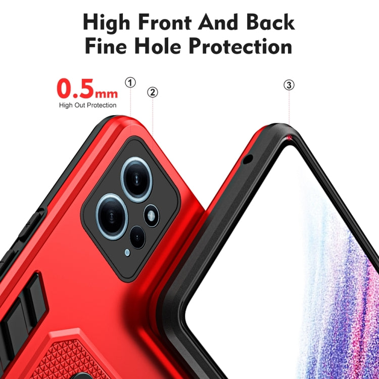For Xiaomi Redmi Note 12 4G Global Variety Brave Armor Finger Loop Holder Phone Case
