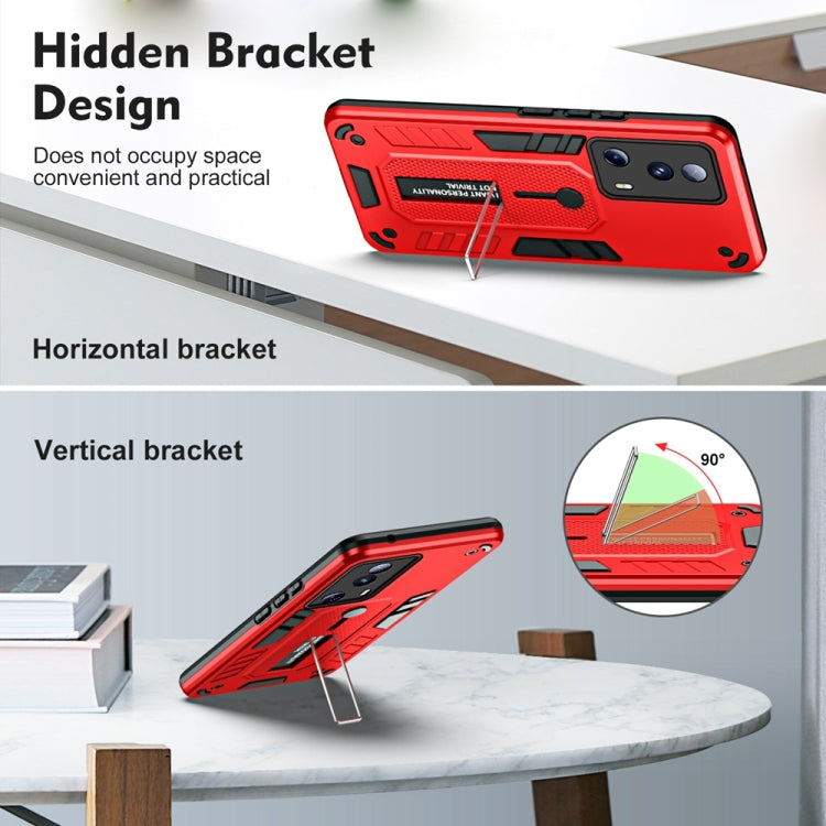 For Xiaomi 13 Lite 2023 / Civi 2 Variety Brave Armor Finger Loop Holder Phone Case