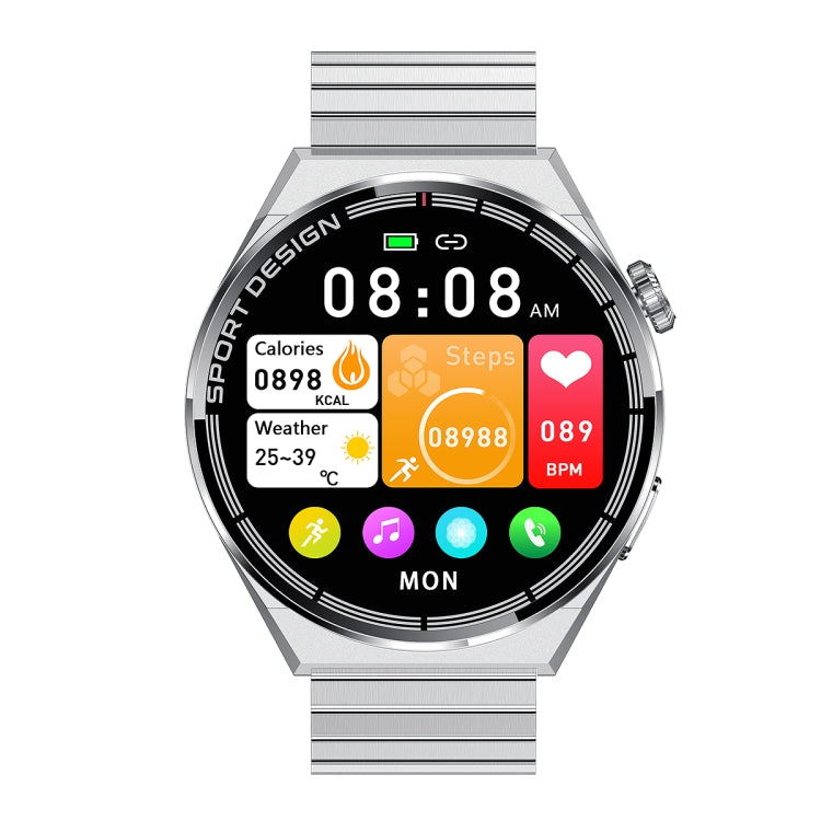 HDT 3 Max 1.6 inch Steel Band IP67 Waterproof Smart Watch Support Bluetooth Call / NFC