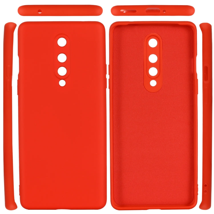 For OnePlus 8 Pure Color Liquid Silicone Shockproof Full Coverage Case