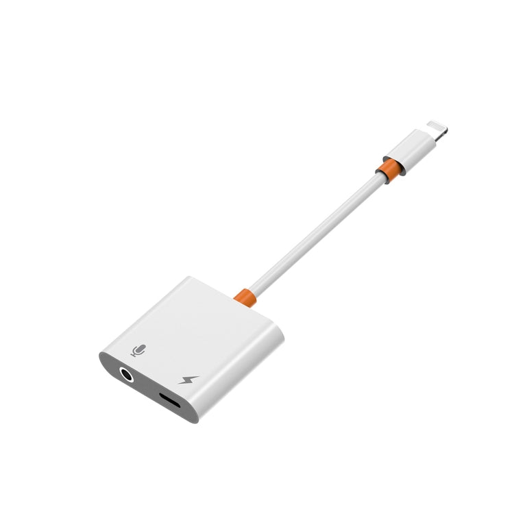 WIWU LT0 Pro Max 8 Pin + 3.5mm to 8 Pin Audio Adapter Cable Call Version(White)
