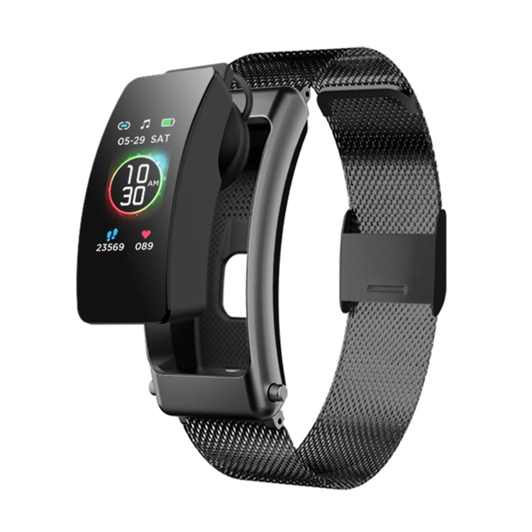 K30 0.96 inch Steel Band Earphone Detachable Life Waterproof Smart Watch Support Bluetooth Call