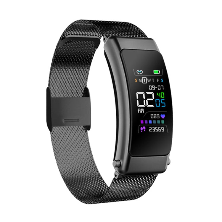 K30 0.96 inch Steel Band Earphone Detachable Life Waterproof Smart Watch Support Bluetooth Call