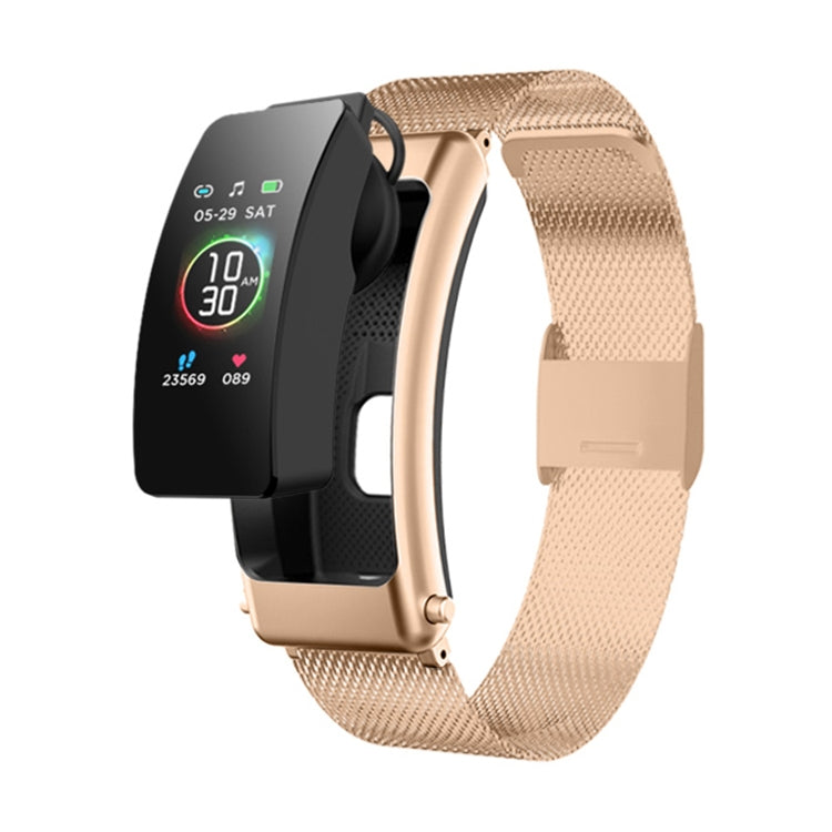 K30 0.96 inch Steel Band Earphone Detachable Life Waterproof Smart Watch Support Bluetooth Call