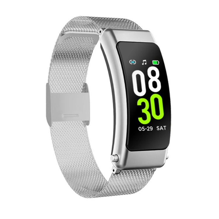 K30 0.96 inch Steel Band Earphone Detachable Life Waterproof Smart Watch Support Bluetooth Call