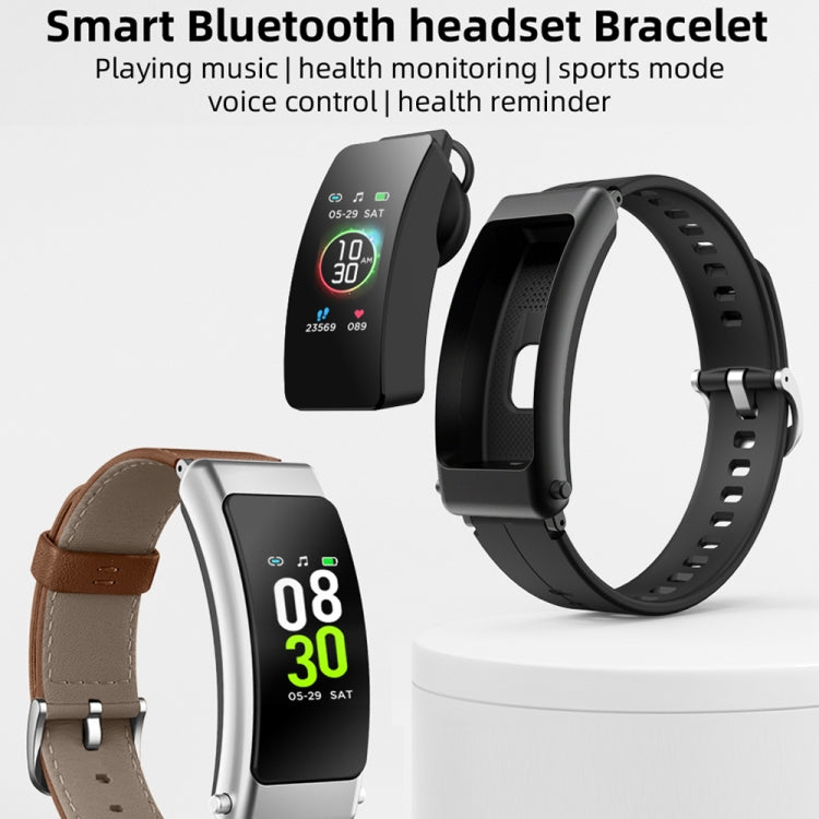 K30 0.96 inch Steel Band Earphone Detachable Life Waterproof Smart Watch Support Bluetooth Call
