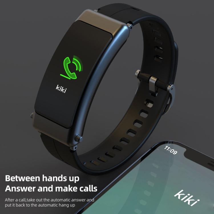 K30 0.96 inch Steel Band Earphone Detachable Life Waterproof Smart Watch Support Bluetooth Call