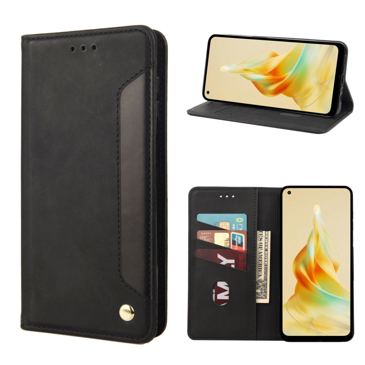 For OPPO Reno8 T 4G Skin Feel Splicing Leather Phone Case