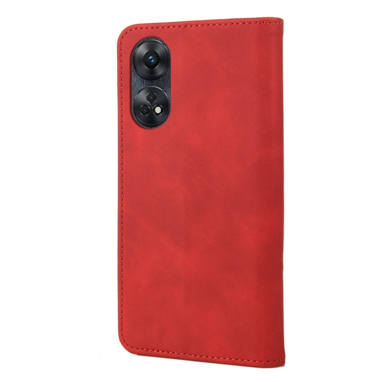 For OPPO Reno8 T 4G Skin Feel Splicing Leather Phone Case