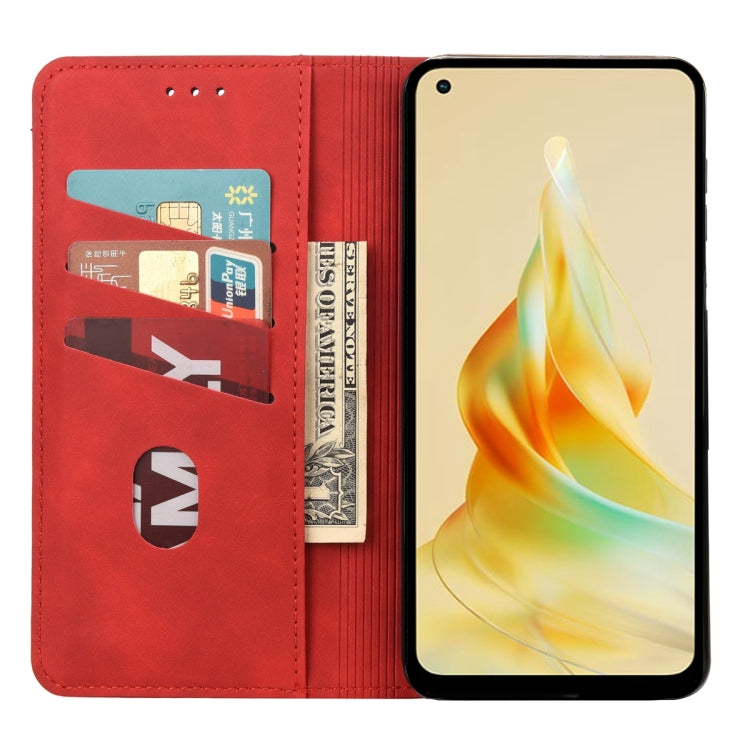 For OPPO Reno8 T 4G Skin Feel Splicing Leather Phone Case