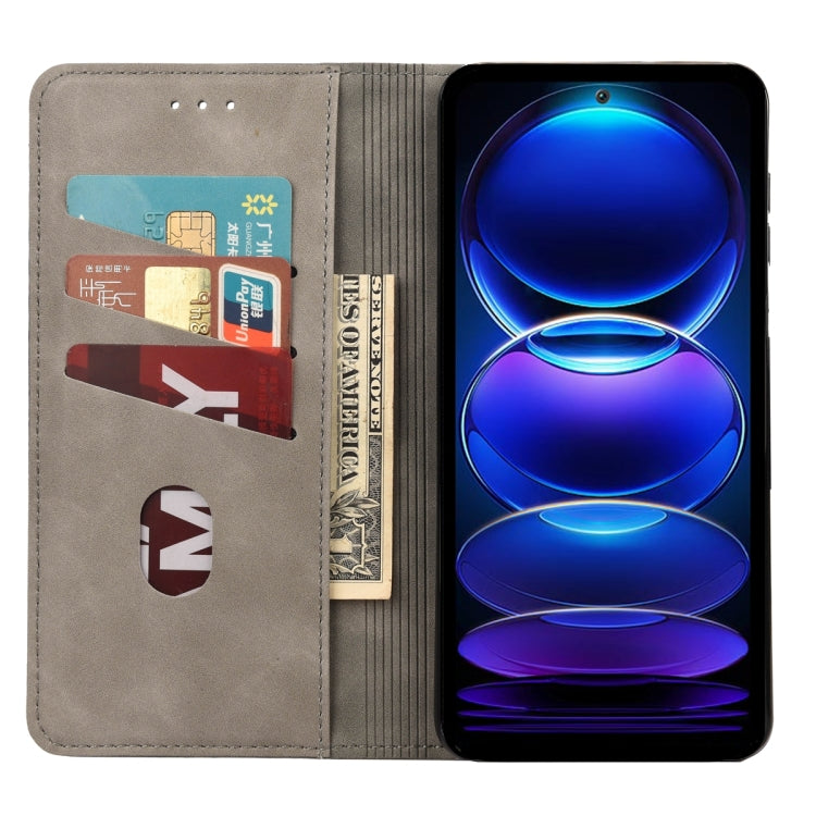 For Xiaomi Redmi Note 12 Pro+ 5G Global Skin Feel Splicing Leather Phone Case