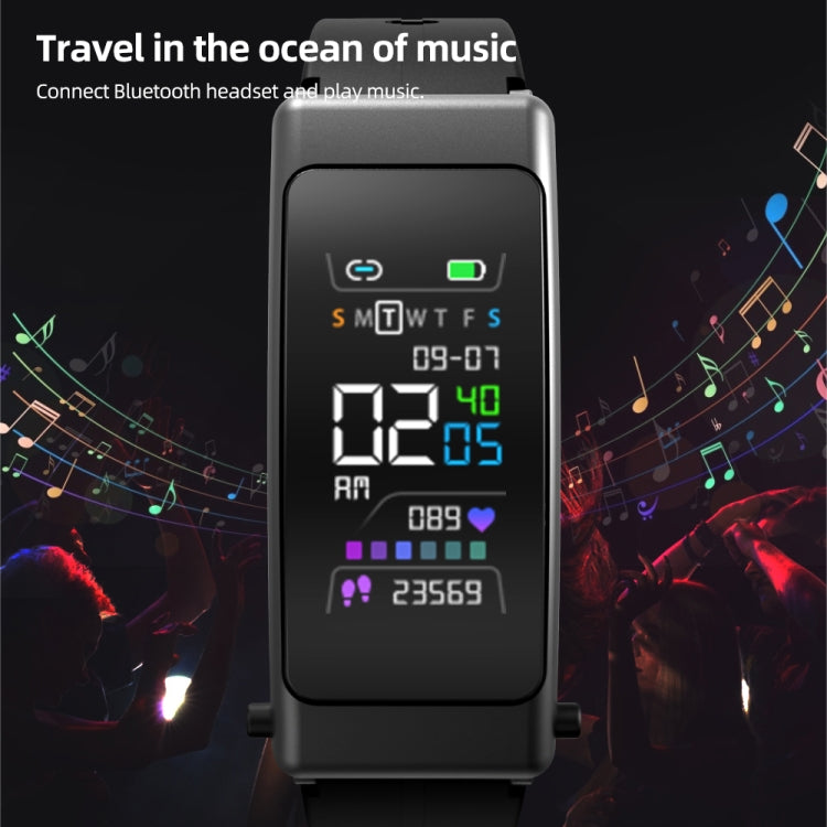 K30 0.96 inch Silicone Band Earphone Detachable Life Waterproof Smart Watch Support Bluetooth Call