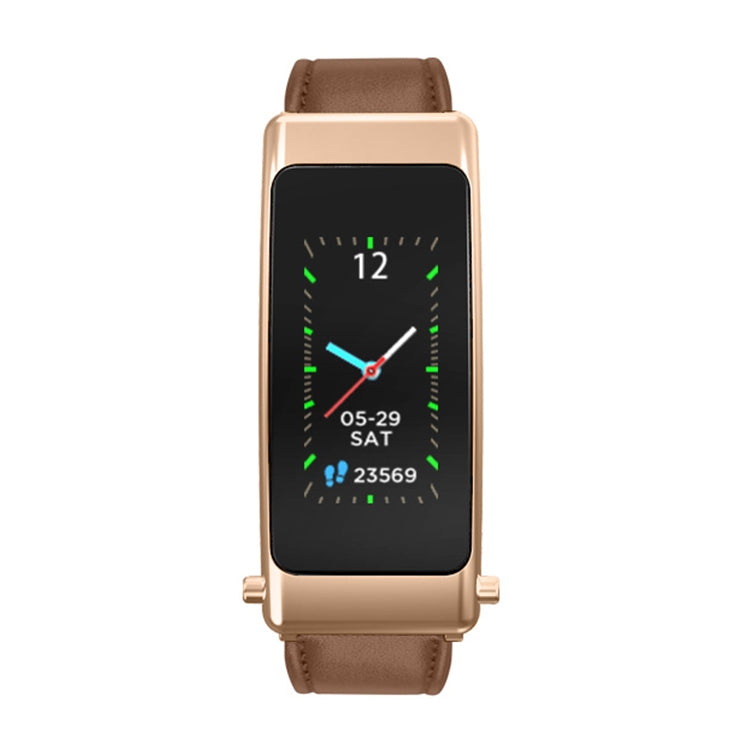 K30 0.96 inch Leather Band Earphone Detachable Life Waterproof Smart Watch Support Bluetooth Call