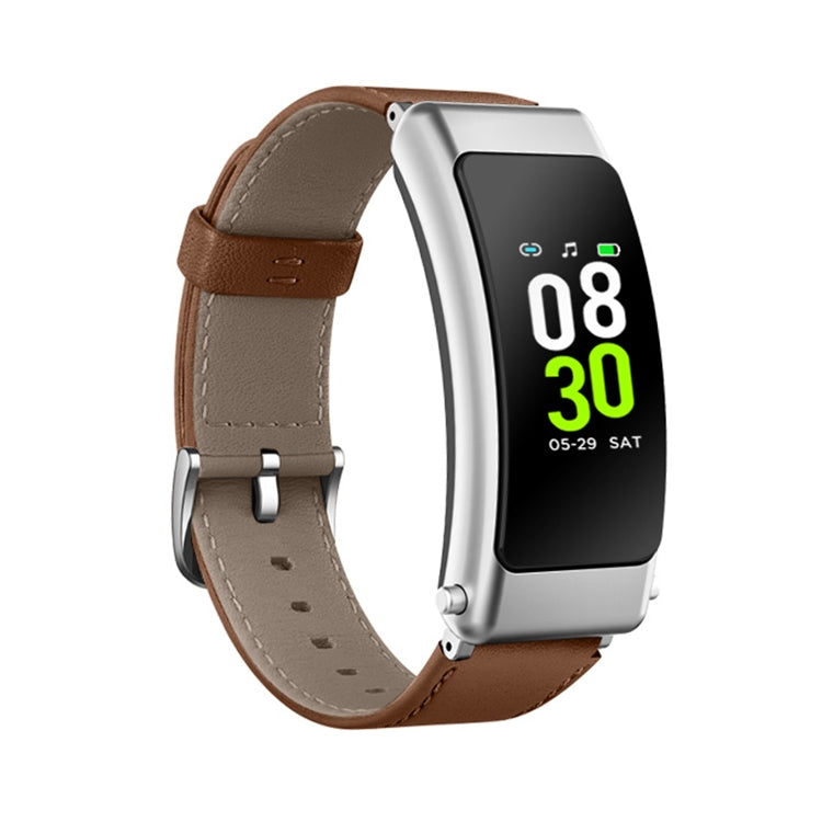 K30 0.96 inch Leather Band Earphone Detachable Life Waterproof Smart Watch Support Bluetooth Call