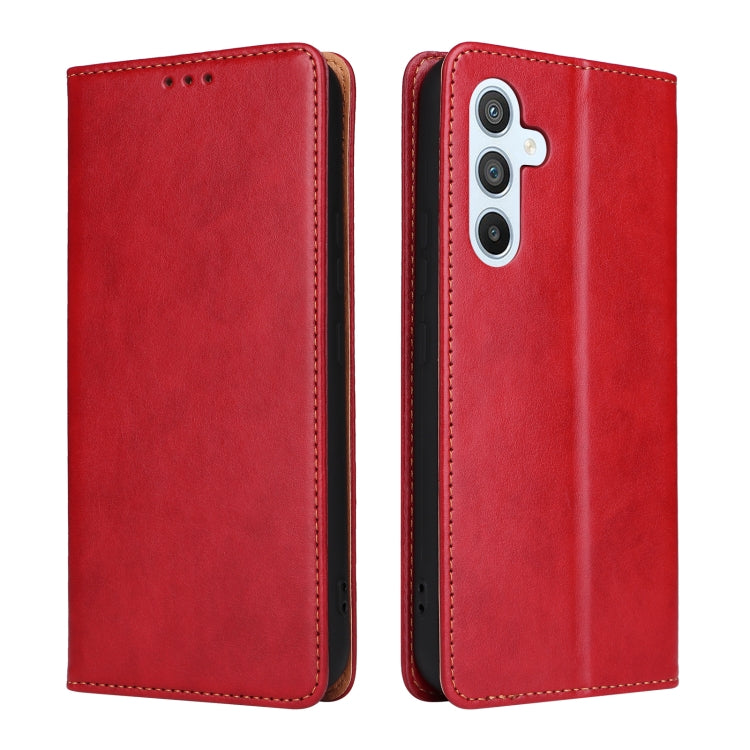 For Samsung Galaxy A54 5G Fierre Shann PU Genuine Leather Texture Leather Phone Case