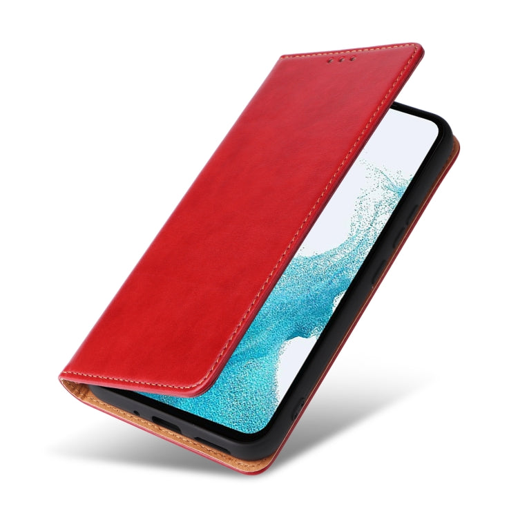 For Samsung Galaxy A54 5G Fierre Shann PU Genuine Leather Texture Leather Phone Case