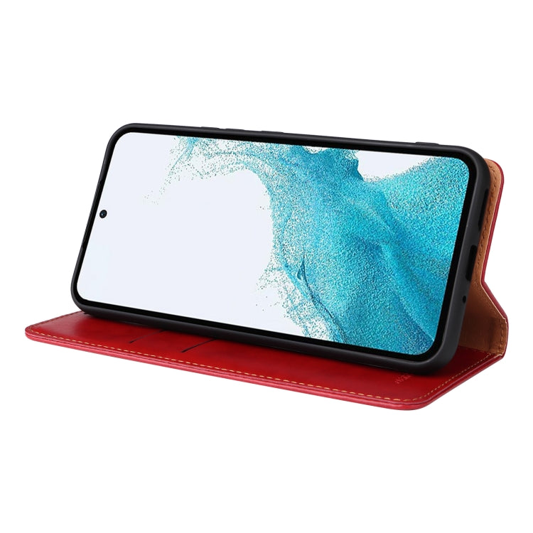 For Samsung Galaxy A54 5G Fierre Shann PU Genuine Leather Texture Leather Phone Case
