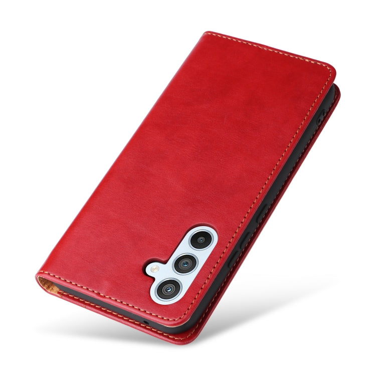 For Samsung Galaxy A54 5G Fierre Shann PU Genuine Leather Texture Leather Phone Case