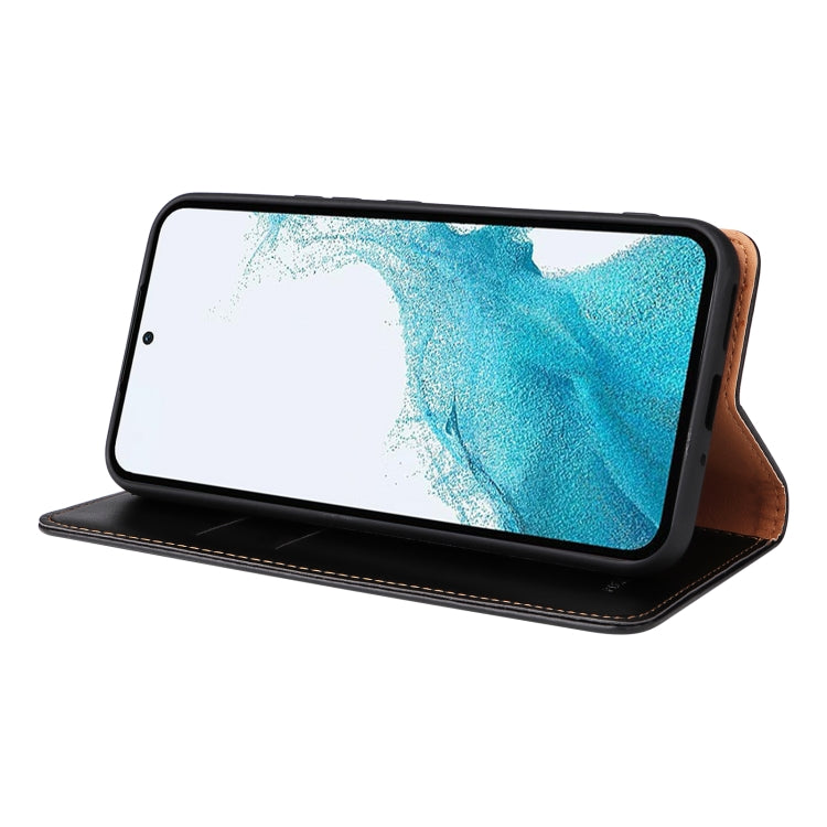 For Samsung Galaxy A54 5G Fierre Shann PU Genuine Leather Texture Leather Phone Case