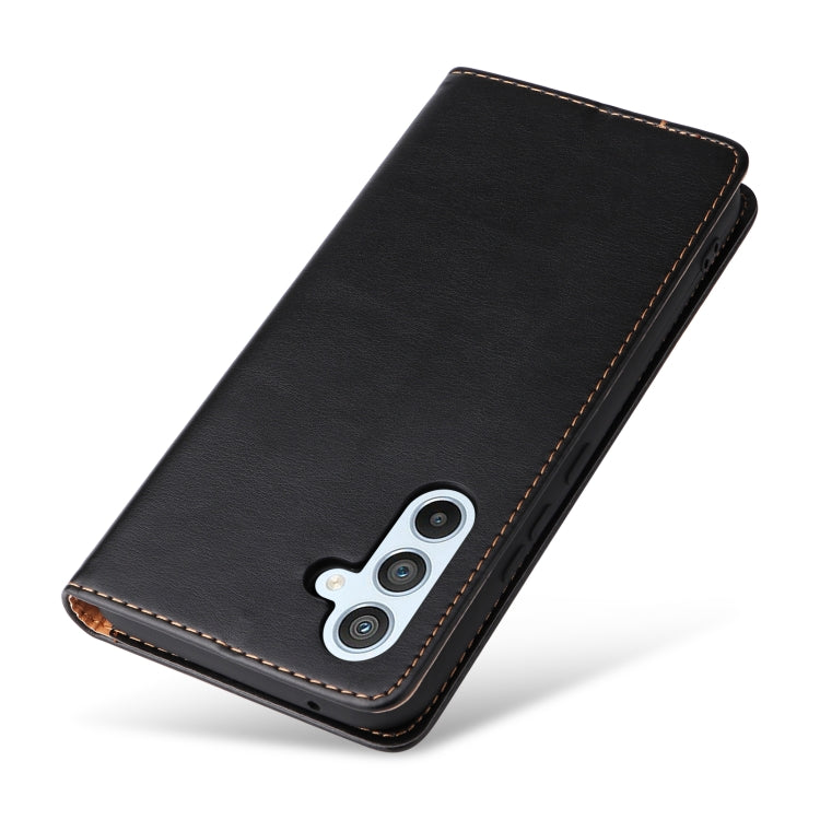 For Samsung Galaxy A54 5G Fierre Shann PU Genuine Leather Texture Leather Phone Case