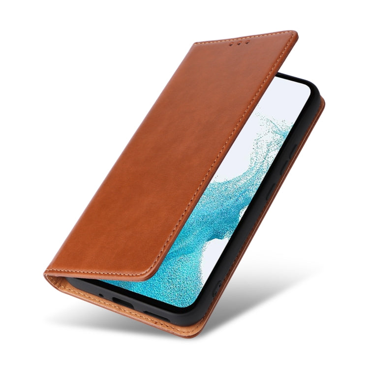 For Samsung Galaxy A54 5G Fierre Shann PU Genuine Leather Texture Leather Phone Case