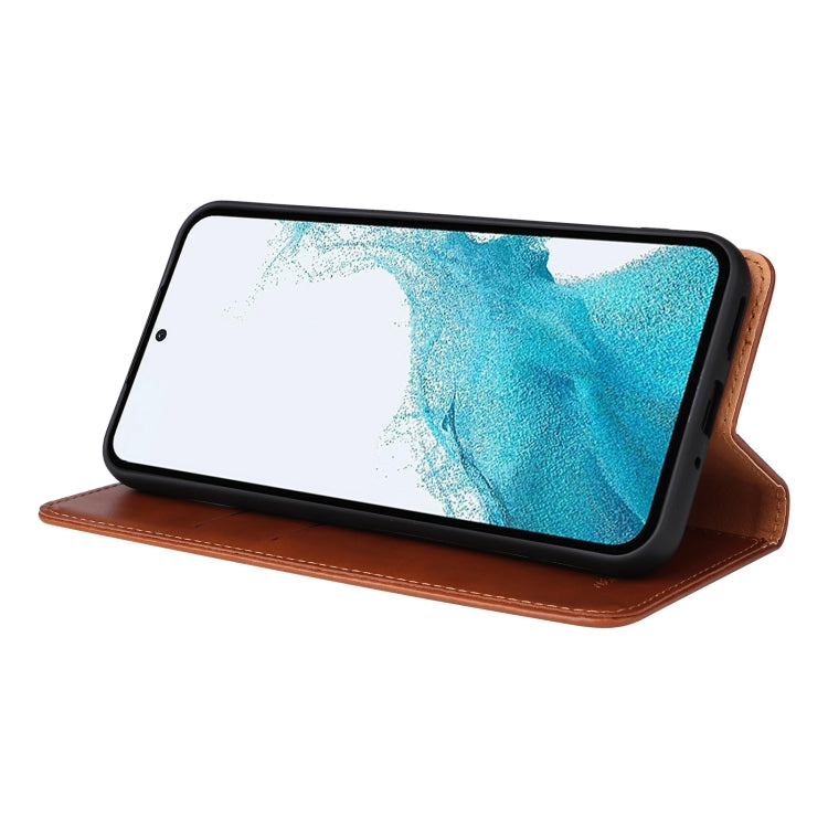 For Samsung Galaxy A54 5G Fierre Shann PU Genuine Leather Texture Leather Phone Case