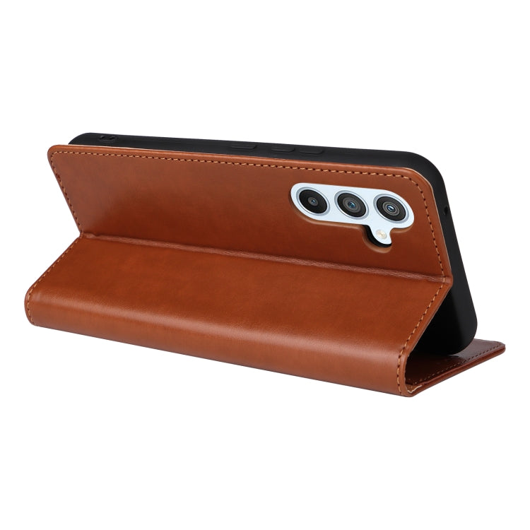 For Samsung Galaxy A54 5G Fierre Shann PU Genuine Leather Texture Leather Phone Case