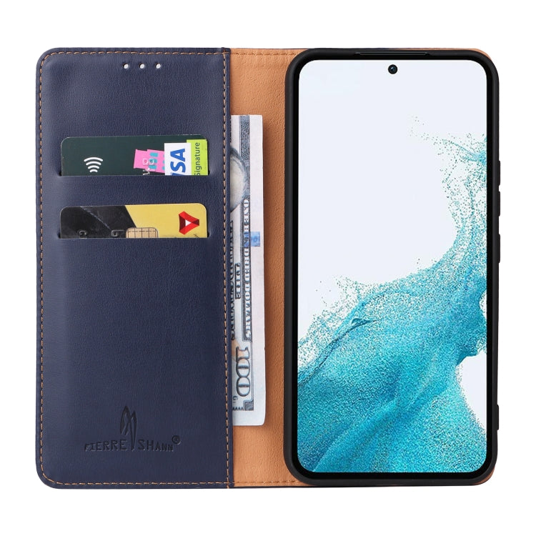 For Samsung Galaxy A54 5G Fierre Shann PU Genuine Leather Texture Leather Phone Case