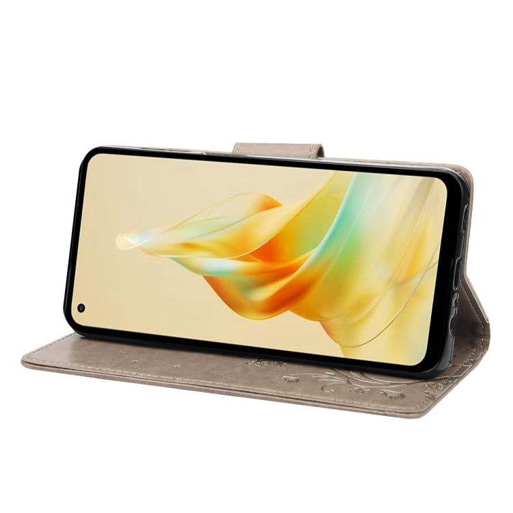 For OPPO Reno8 T 4G Butterfly Flower Pattern Leather Phone Case