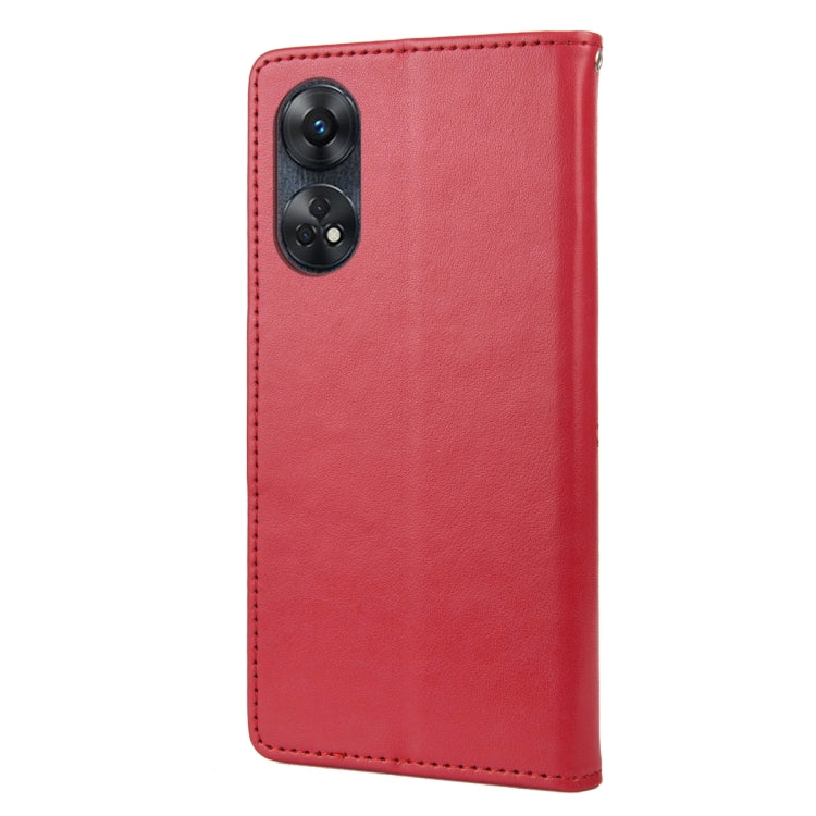 For OPPO Reno8 T 4G Butterfly Flower Pattern Leather Phone Case
