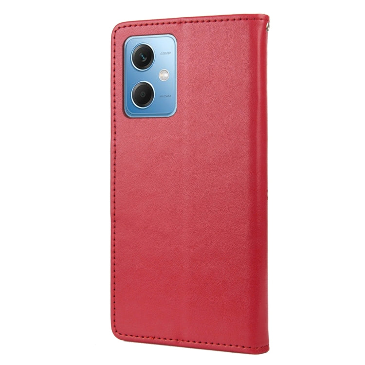For Xiaomi Redmi Note 12 5G Global / Poco X5 5G Butterfly Flower Pattern Leather Phone Case