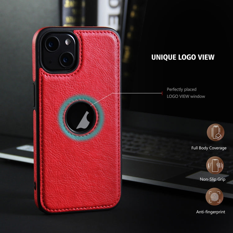 For iPhone 14 Pro Max Leather Texture Stitching Phone Case