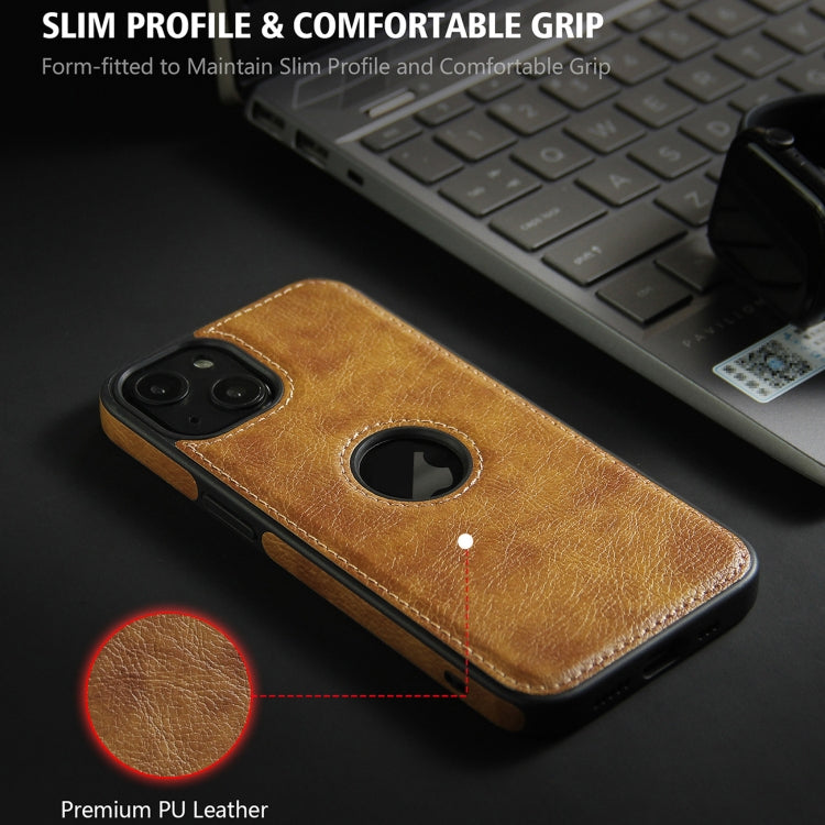 For iPhone 14 Pro Max Leather Texture Stitching Phone Case