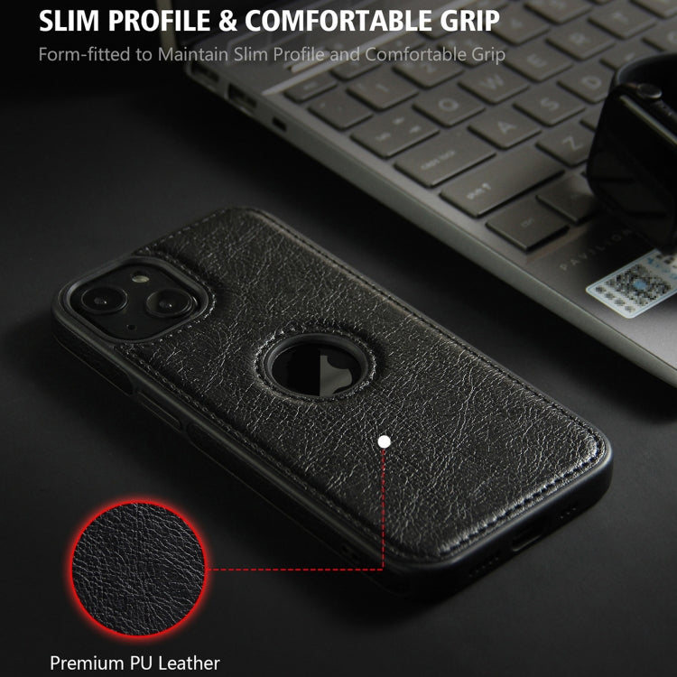 For iPhone 14 Pro Leather Texture Stitching Phone Case