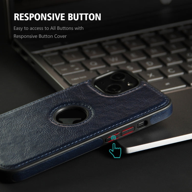 For iPhone 14 Pro Leather Texture Stitching Phone Case