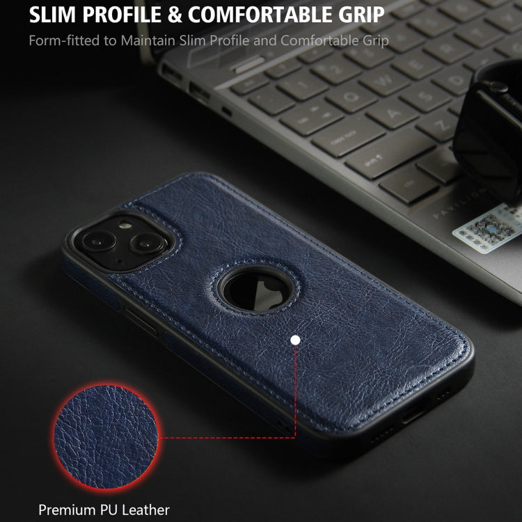 For iPhone 14 Pro Leather Texture Stitching Phone Case