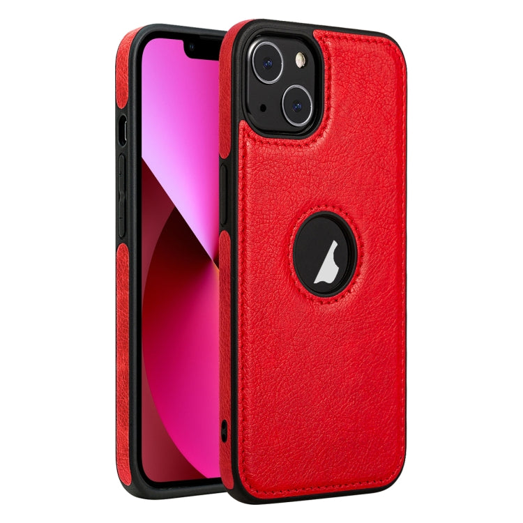 For iPhone 13 Leather Texture Stitching Phone Case