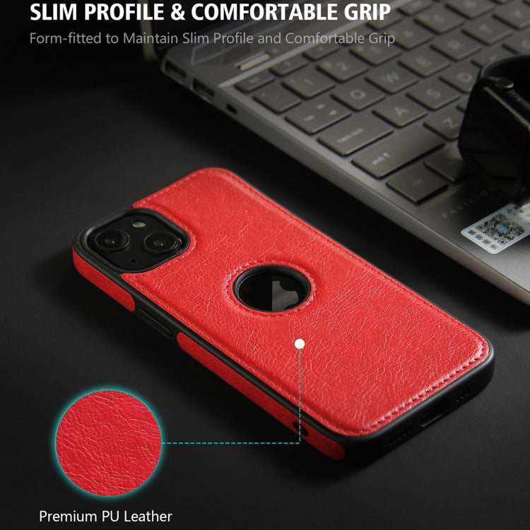 For iPhone 13 Leather Texture Stitching Phone Case