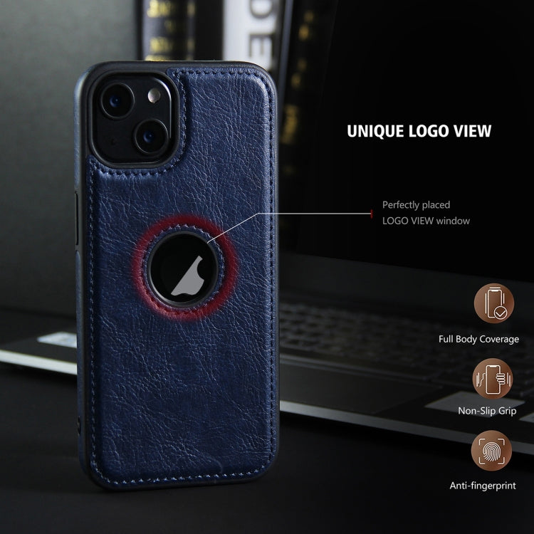 For iPhone 13 Leather Texture Stitching Phone Case