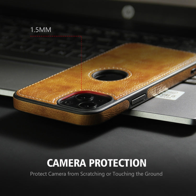 For iPhone 13 Leather Texture Stitching Phone Case