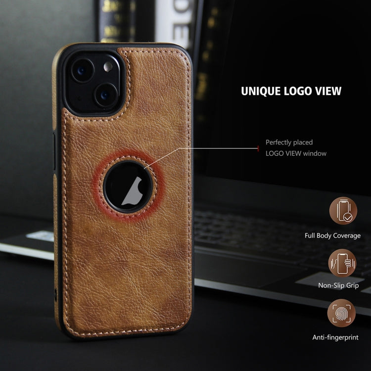 For iPhone 13 Leather Texture Stitching Phone Case