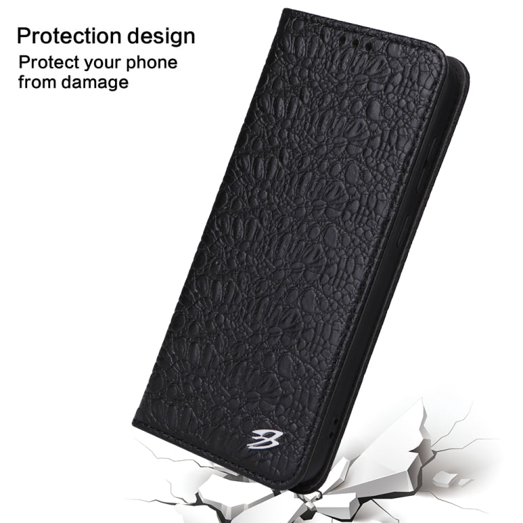For Samsung Galaxy S23+ 5G Fierre Shann Crocodile Texture Magnetic Genuine Leather Phone Case