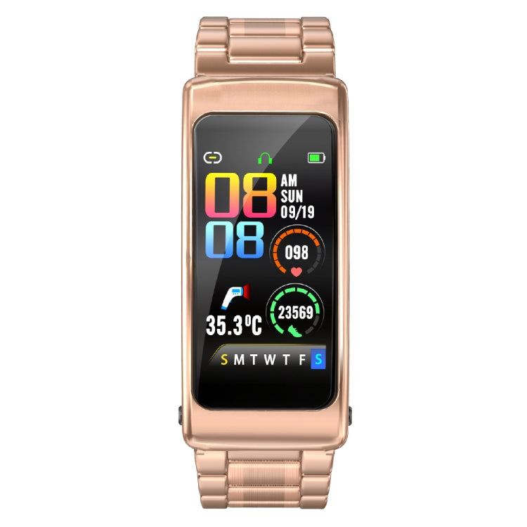 K20 1.14 inch Steel Band Earphone Detachable Life Waterproof Smart Watch Support Bluetooth Call