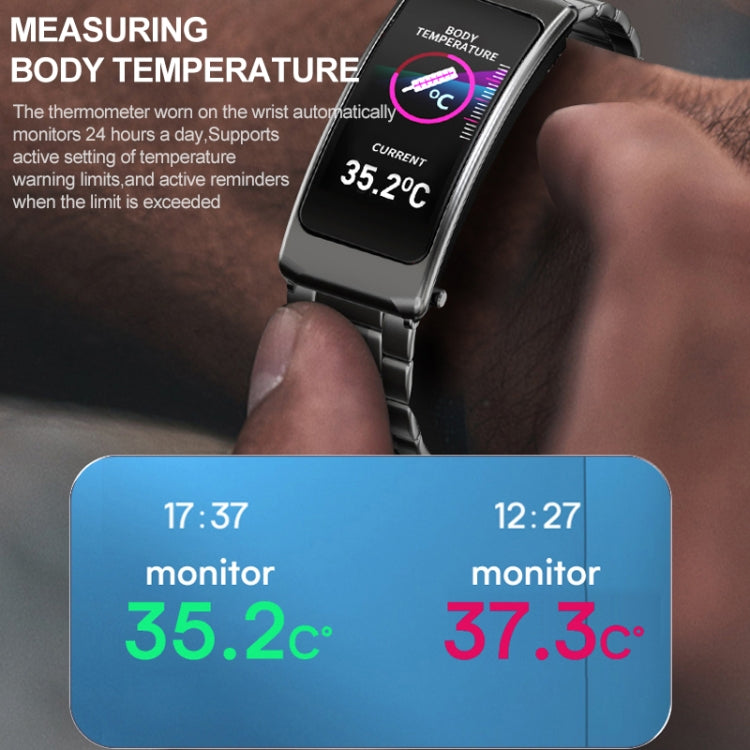 K20 1.14 inch Steel Band Earphone Detachable Life Waterproof Smart Watch Support Bluetooth Call