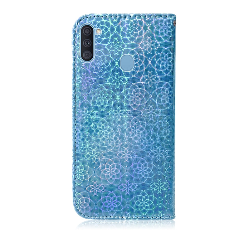 For Galaxy A11 & M11 Solid Color Colorful Magnetic Buckle Horizontal Flip PU Leather Case with Holder & Card Slots & Wallet & Lanyard