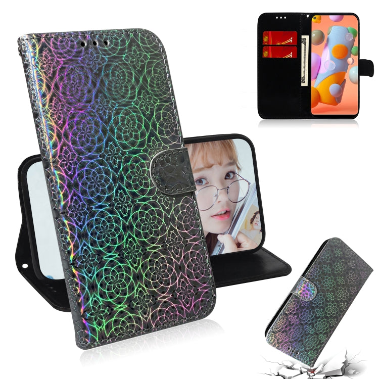 For Galaxy A11 & M11 Solid Color Colorful Magnetic Buckle Horizontal Flip PU Leather Case with Holder & Card Slots & Wallet & Lanyard