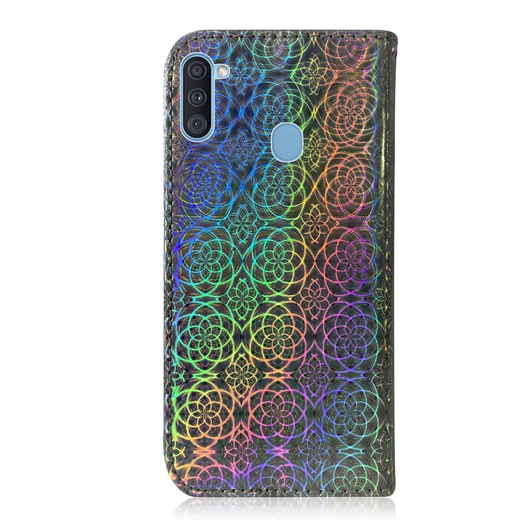 For Galaxy A11 & M11 Solid Color Colorful Magnetic Buckle Horizontal Flip PU Leather Case with Holder & Card Slots & Wallet & Lanyard